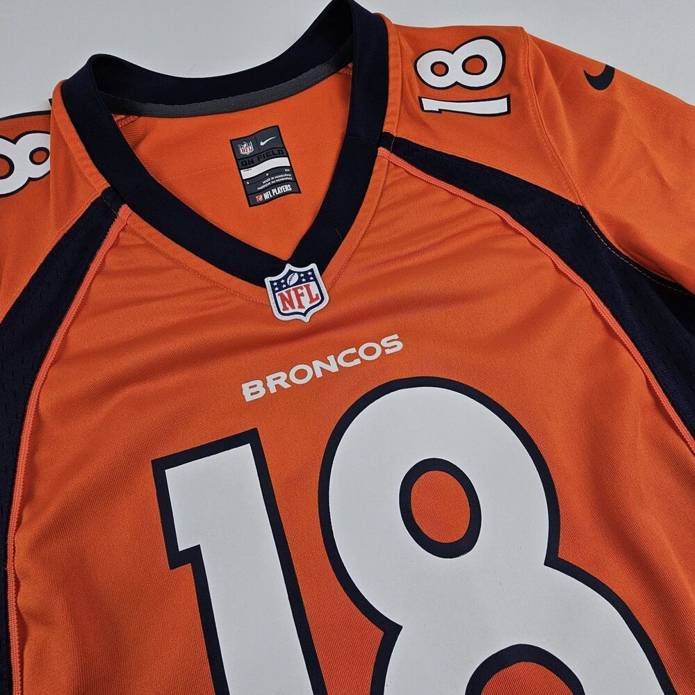 Nike Peyton Manning #18 Denver Broncos Jersey Womens Small Orange NFL On Field